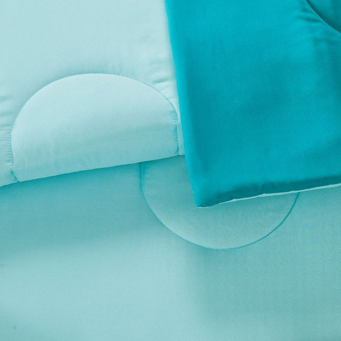 Mainstays Teal 7 Piece Bed in a Bag Comforter Set with Sheets, Queen