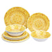 Melamine Dinnerware Set, Service for 4, Traditional Blue and White - Set of 12