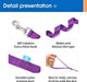 BAAPET 15 Ft 20 Ft 30 Ft 50 Ft 100 Ft Long Dog Training Leash for Dog Training, Play, Camping, or Backyard Lead with Training Clickers for Small, Medium and Large Dogs or Cats (30 Feet, Purple)