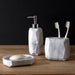 Sculpted Marble 3 Piece Resin Bath Accessory Set, Off-White by Better Homes & Gardens