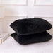 Plush Fluffy Duvet Cover Oeko-Tex Certified Luxury Ultra Soft Shaggy Crystal Velvet Bedding Set 3 Pieces(1 Duvet Cover + 2 Pillow Shams) Zipper Closure(Queen, Black)