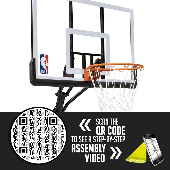 NBA 50" Portable Basketball Hoop with Polycarbonate Backboard