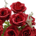 17.5" Artificial Flower Rose Bush, Red Color.
