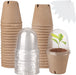 36 Set Plant Nursery Pots with Humidity Dome, Seed Starter Pots Biodegradable Peat Pots, Seedlings Planting Pots with Plant Labels for Indoor Outdoor Garden