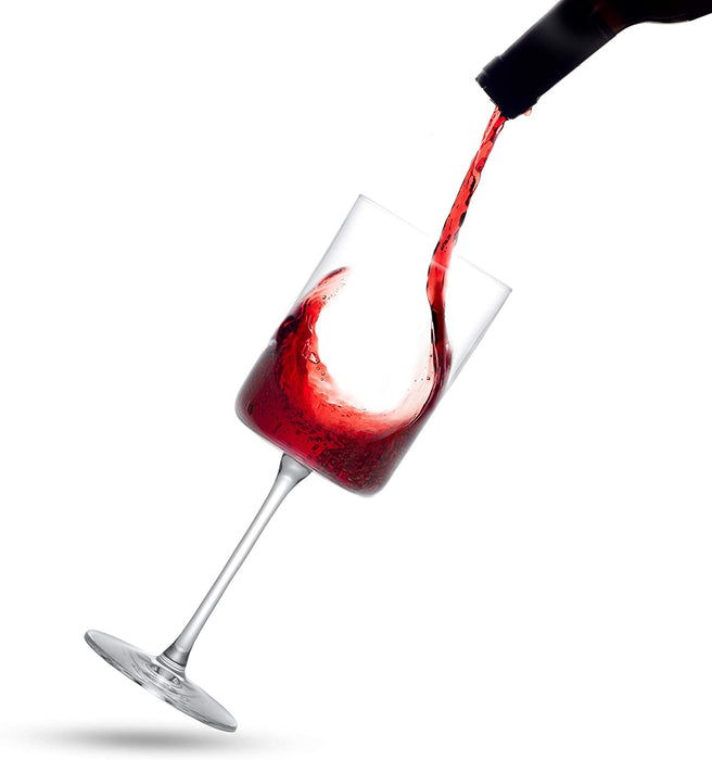 Claire 14Oz Red Wine Glass Set. Large Wine Glasses Set of 2 Crystal Wine Glasses. Elegant Wide Rim Stemware - Modern Wine Glasses with Stem. Stemmed Wine Glasses for Unique Wine Glasses Gifts