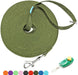 BAAPET 15 Ft 20 Ft 30 Ft 50 Ft 100 Ft Long Dog Training Leash for Dog Training, Play, Camping, or Backyard Lead with Training Clickers for Small, Medium and Large Dogs or Cats (30 Feet, Purple)