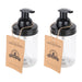 Mason Jar Foaming Soap Dispenser - Black - with 16 Ounce Plastic Mason Jar - Two Pack!