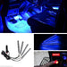 Car LED Strip Light,  4Pcs 36 LED Car Interior Lights under Dash Lighting Waterproof Kit,Atmosphere Neon Lights Strip for Car,Dc 12V(Blue)