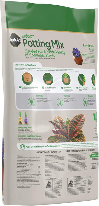Miracle-Gro Indoor Potting Mix 6 Qt., Grows Beautiful Houseplants