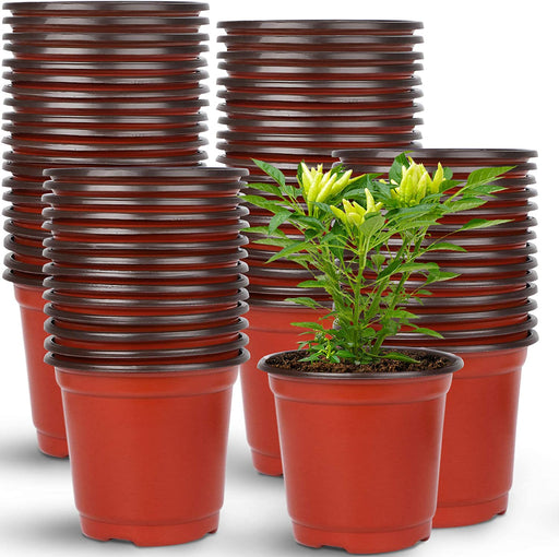 150 Pcs 4" Plastic Plants Nursery Pot,Seed Starting Pots