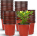 150 Pcs 4" Plastic Plants Nursery Pot,Seed Starting Pots