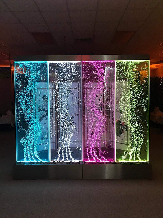 72" Tall X 80" Wide XXL Dancing Bubble Fountain, Floor Standing, Color Lights/Remote Ctrl