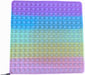 Fidget Pop It Toys 256 Bubble Game Cotton Candy Scent Large Size Neon Rainbow Glow in the Dark Sensory Silicone Anti-Stress Relief Toy for Kids Adults, Special Needs Schools Classroom Gifts Favors
