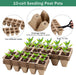 5 Pack Seed Starter Tray Kit, 15 Peat Pots for Seedlings Plastic Growing Germination Trays with Plants Labels, Planting Tools, Germination Plant Starting Pots for Plant Seeds, Green