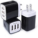 Wall Charger,Charging Blocks,Usb Charger Adapter,3.1A/3Pack Muti Port Fast Charge Station Power Charge Base Plug,Black