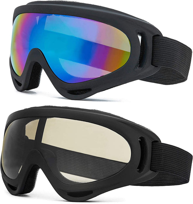 2 Pack Ski Goggles Snowboard Goggles for Men Women & Youth, Snow Goggle