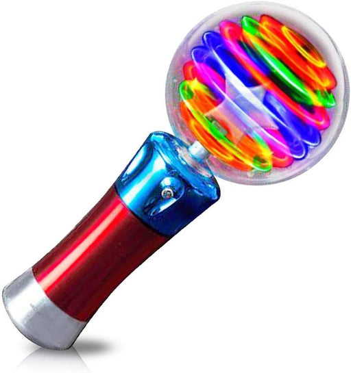 Light up Magic Ball Toy Wand for Kids - Flashing LED Wand for Boys and Girls - Spinning Lights and Colors - Fun Gift, Entertainment for Parties and Autism Sensory Rooms, Classroom Prizes