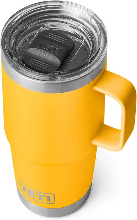 Rambler 20 Oz Travel Mug, Stainless Steel, Vacuum Insulated with Stronghold Lid, Black
