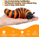 Articulated Slug Fidget Toy Flexible Swing Rotation ASMR Toys EDC Fidget Toys BPA Free anti Stress Anxiety Autism ADHD OCD ADD Sensory Toys Gift for Kids and Adults (Black & Orange)