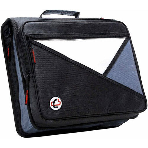 Case It 2" D-Ring Zipper Binder with 13.3" Tablet Pouch, Black, LT-007