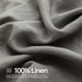 Simple&Opulence 100% Linen Sheet Set Solid Color-4 Pcs Washed French Linen Bed Sheets(1 Flat Sheet,1 Fitted Sheet,2 Pillowcases)-Breathable Bedding Set (Grey, Queen)