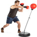 Punching Bag with Stand for Adults & Kids, Adjustable Height Freestanding Punching Ball Boxing Speed Bag, Ideal for MMA Reflex Speed Training, Fitness,Punching and Muscle Building