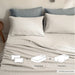 Simple&Opulence 100% Linen Sheet Set Solid Color-4 Pcs Washed French Linen Bed Sheets(1 Flat Sheet,1 Fitted Sheet,2 Pillowcases)-Breathable Bedding Set (Linen, Queen)