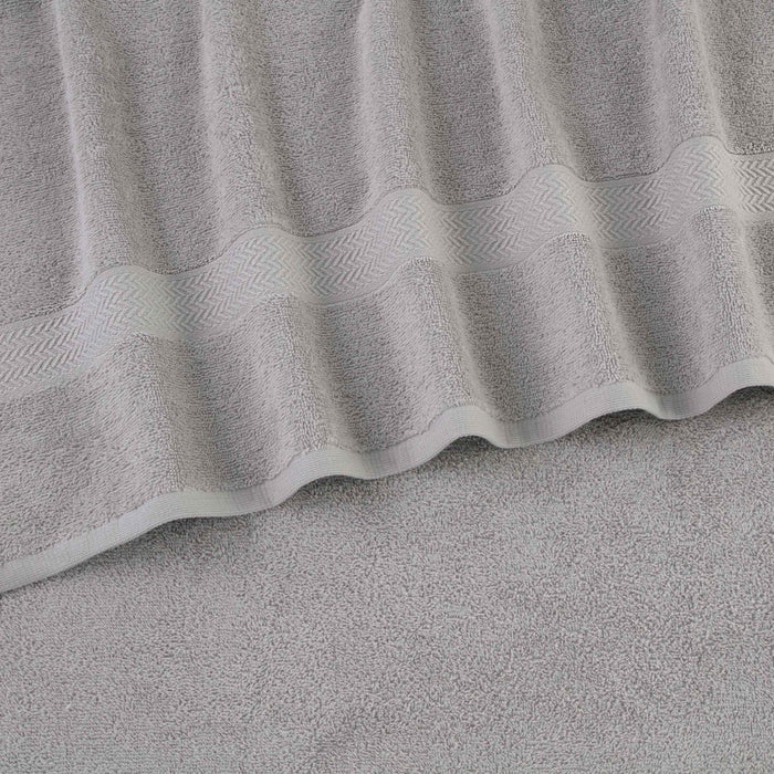 Martex 7132976 Ringspun Solid Soft Absorbent Cotton 6 Piece Hand and Bath Towel Set Silver