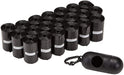 Unscented Standard Dog Poop Bags with Dispenser and Leash Clip, 13 X 9 Inches, Black - 60 Rolls (900 Bags)