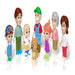 Cocomelon Official 3" Family Figure 8 Pack