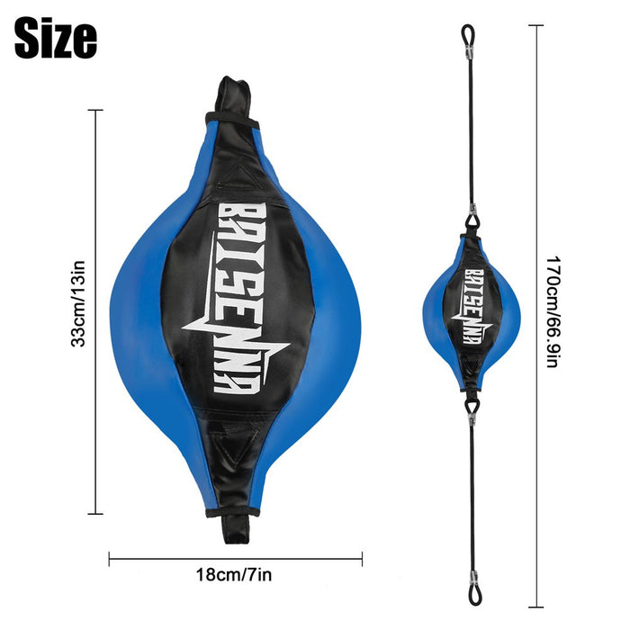 Double End Ball,  Boxing Speed Dodge Training Ball Leather Punch Bag Hanging Speed Ball for Gym MMA Boxing Speed Training, Includes Cords, Stress Relief Exercise Equipment, Adult Kids Men Women