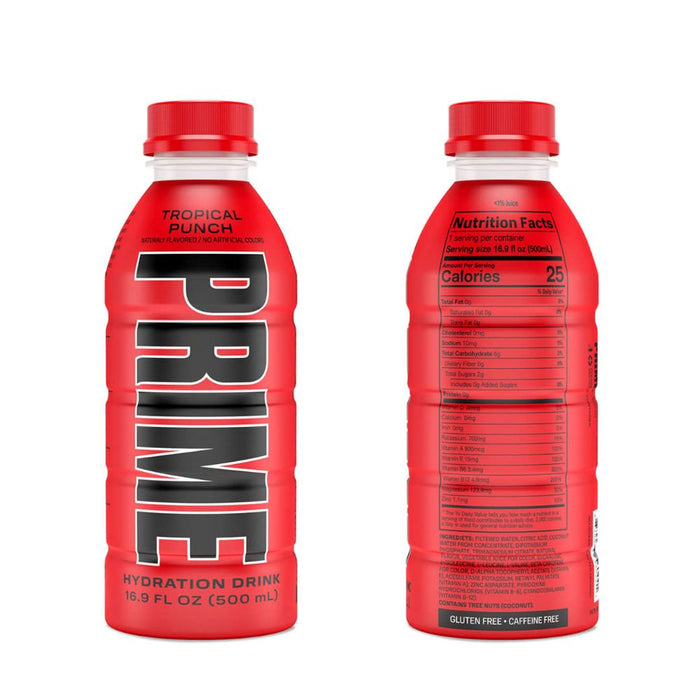 Prime Hydration Sports Drink Variety Pack - Energy Drink, Electrolyte Beverage - Lemon Lime, Tropical Punch, Blue Raspberry, Orange, Grape & Ice Pop - 16.9 Fl Oz by  (6)