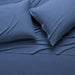 Cotton Jersey Bed Sheet Set - 4 Pieces, Queen, Chambray Blue