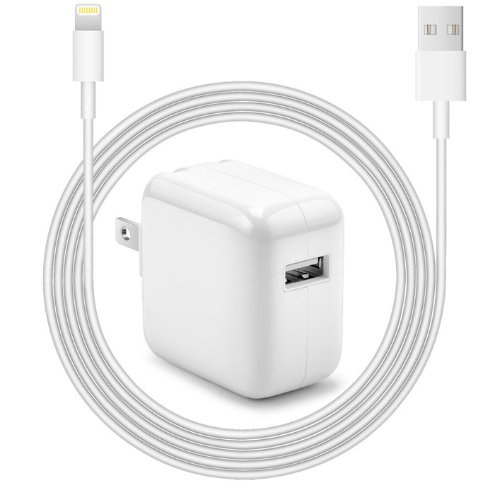 Ipad Charger Iphone Charger-Apple Mfi Certified-12W USB Wall Charger Foldable Portable Travel Plug with USB Charging Cable Compatible with Iphone, Ipad, Ipad Mini, Ipad Air 1/2/3, Airpod