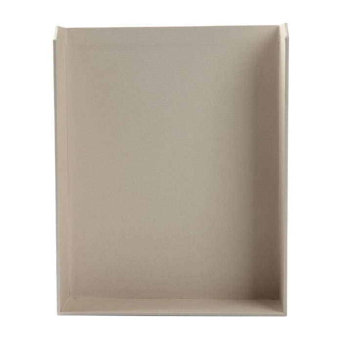 2 Piece Set Paperboard Paper Tray Desk Organizer Papyrus Beige