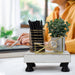 Decorative Wood Riser for Display - Beautiful Wooden Farmhouse Pedestal Stand Uniquely Displays Your Decorations - the Perfect Display Tray for Your Home and Kitchen Decor