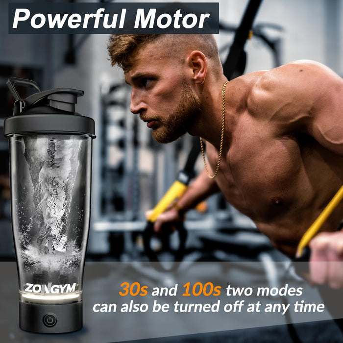 Electric Protein Shaker Bottle, 24 Oz USB Rechargeable Blender Bottles for Protein Mixes with BPA Free, Blender Accessories, Made with Tritan Portable Blender Cup