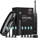 Aquasonic Black Series Ultra Whitening Toothbrush – ADA Accepted Power Toothbrush - 8 Brush Heads & Travel Case – 40,000 VPM Electric Motor & Wireless Charging - 4 Modes W Smart Timer