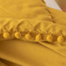 Yellow Comforter Queen Set 3Pcs Boho Ball Pom Pom Bedding, Aesthetic Mustard Yellow Comforter Queen Sized Bed Set Deep Yellow Bed Set for Women Men (1 Comforter 2 Pillowcases)