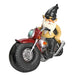 Axle Grease the Biker Garden Gnome Motorcycle Statue, 13 Inch, Polyresin, Full Color