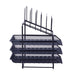Pen + Gear, Mesh Desk Organizer with 3 Sliding Letter Tray, 5 Upright Sections, Black
