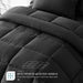 Full Size 7 Pieces Bed in a Bag Bedding Set - Lightweight Black Quilted Comforter Set, All Season Ultra Soft down Alternative Bedding Comforter Set with Comforter, Pillowcase, Flat Sheet, Fitted Sheet
