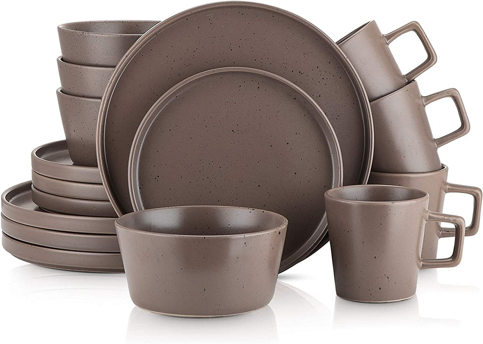 Coupe Dinnerware Set, Service for 8, Black Matte, 32 Piece