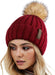 FURTALK Womens Winter Knitted Beanie Hat with Faux Fur Pom Warm Knit Skull Cap Beanie for Women…