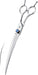 7.5" 56-Tooth Blending Dogs Grooming Scissors Cats Thinning Shears Pets Blender Thinner Trimming Texturizing Kit with Offset Handle Blue Jewelled Screw (7.5 Inch)