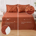 Bedsure Full Size Comforter Sets - Bedding Sets Full 7 Pieces, Bed in a Bag Burnt Orange Bed Sets with Comforters, Sheets, Pillowcases & Shams,Adult & Kids Bedding