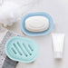 2-Pack Soap Dish with Drain, Soap Holder, Soap Saver, Easy Cleaning, Dry, Stop Mushy Soap (Blue)