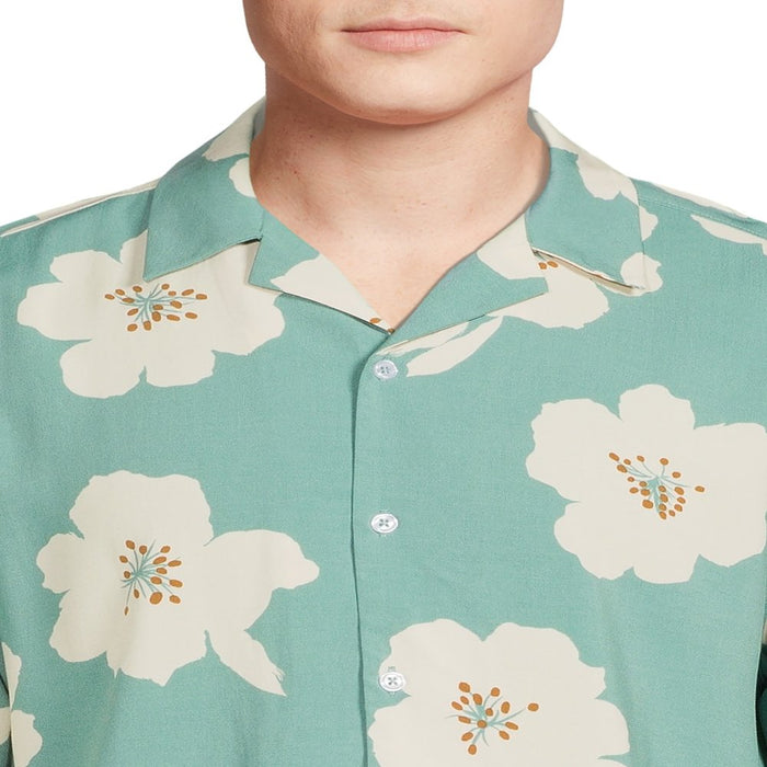 No Boundaries Men'S and Big Men'S Rayon Shirt with Short Sleeves