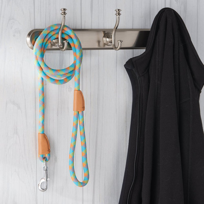 Vibrant Life 6' Polyester Mosaic Rope Dog Leash, Multi-Color