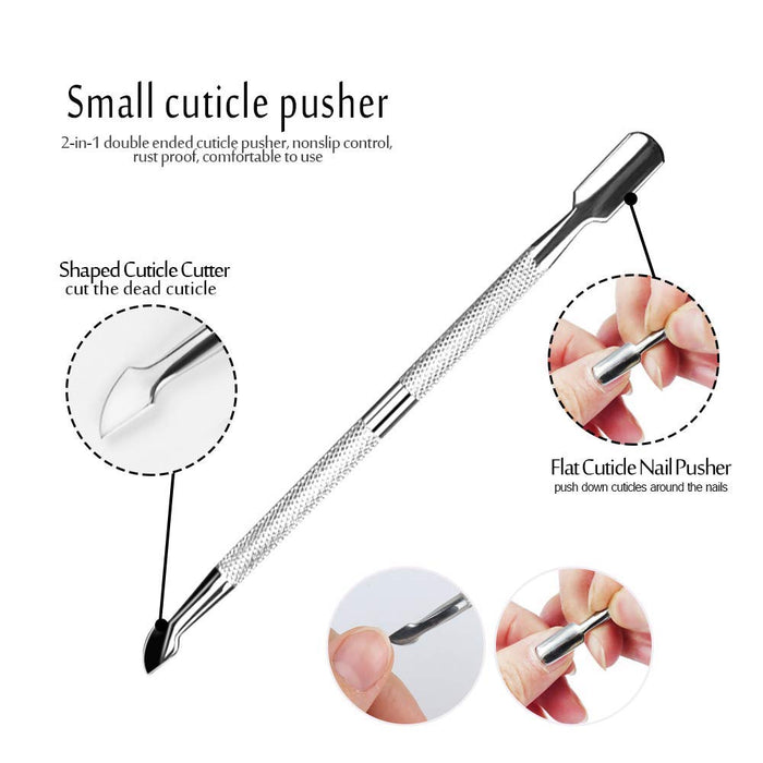 Cuticle Pusher,  3PCS Gel Nail Polish Cuticle Remover Nail Cuticle Pusher Stainless Steel Manicure Pedicure Tools Metal Cuticle Peeler Scraper for Fingernails and Toenails